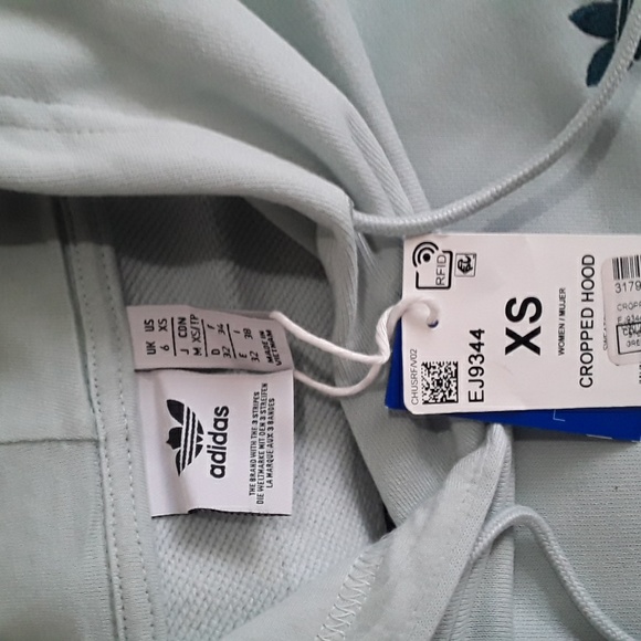 Adidas Hoodie Crop Sweater XS - Picture 5 of 10